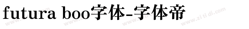 futura boo字体字体转换